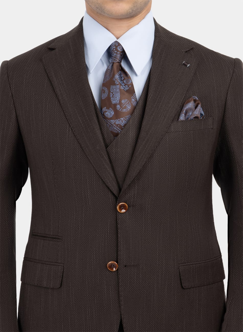 Image of STRIPED NOTCH LAPEL SUIT