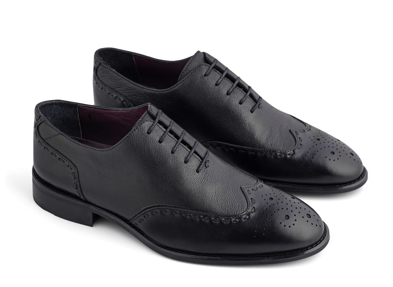 Genuine Leather Wingtip Oxfords