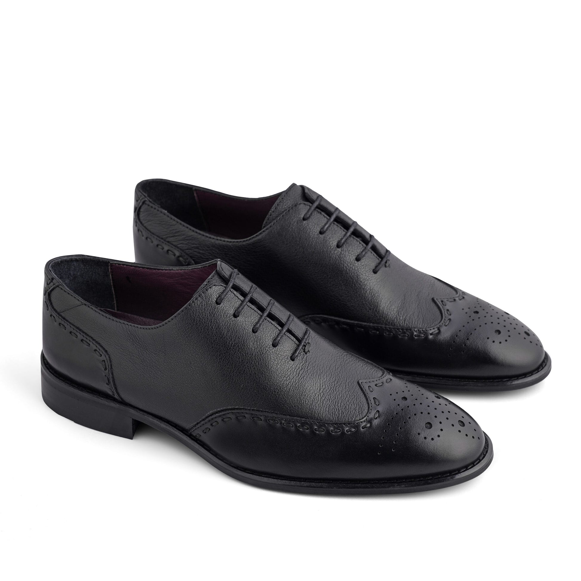 Genuine Leather Wingtip Oxfords