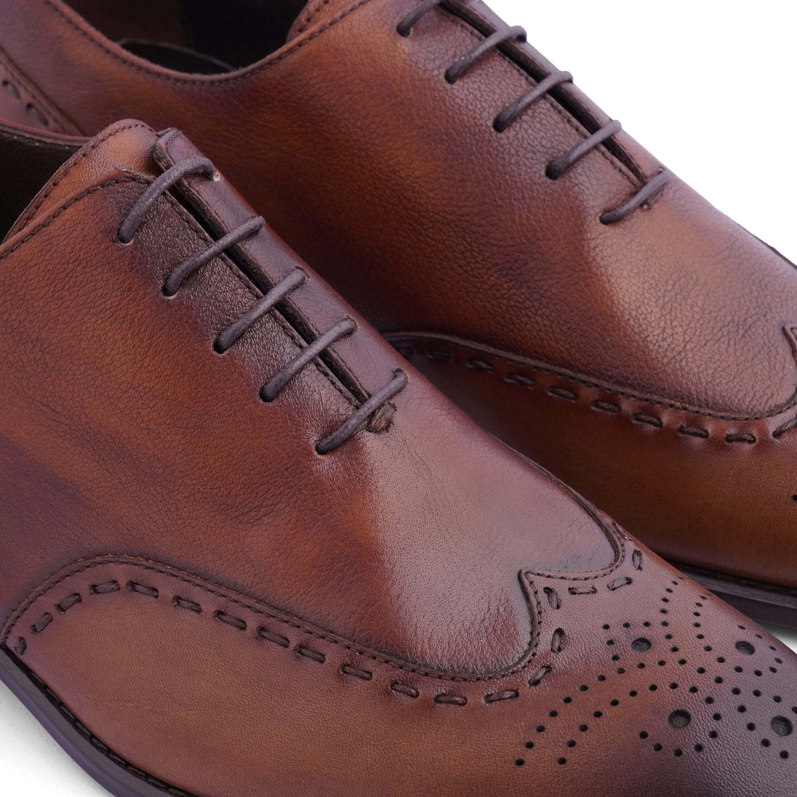 Image of Genuine Leather Wingtip Oxfords