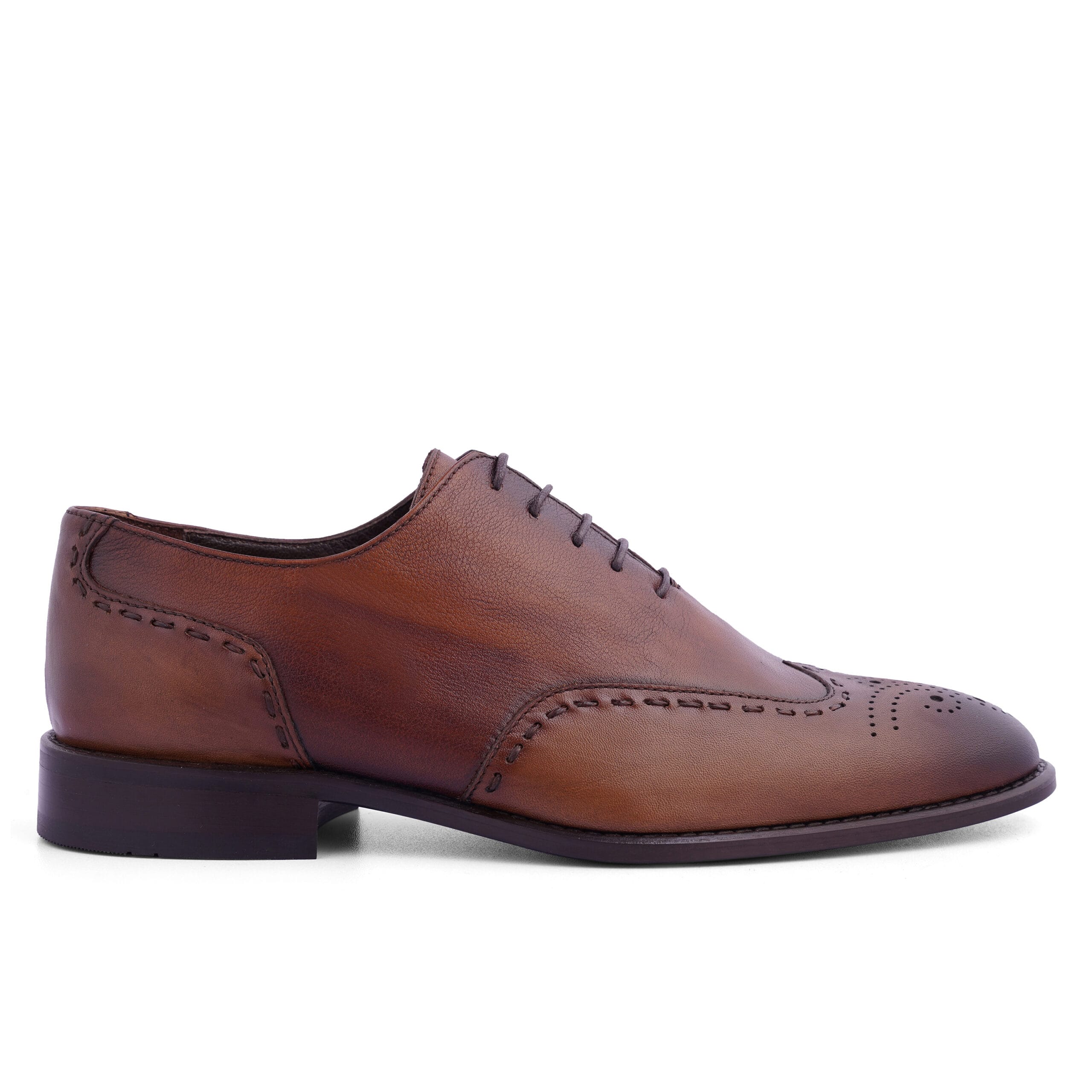 Image of Genuine Leather Wingtip Oxfords