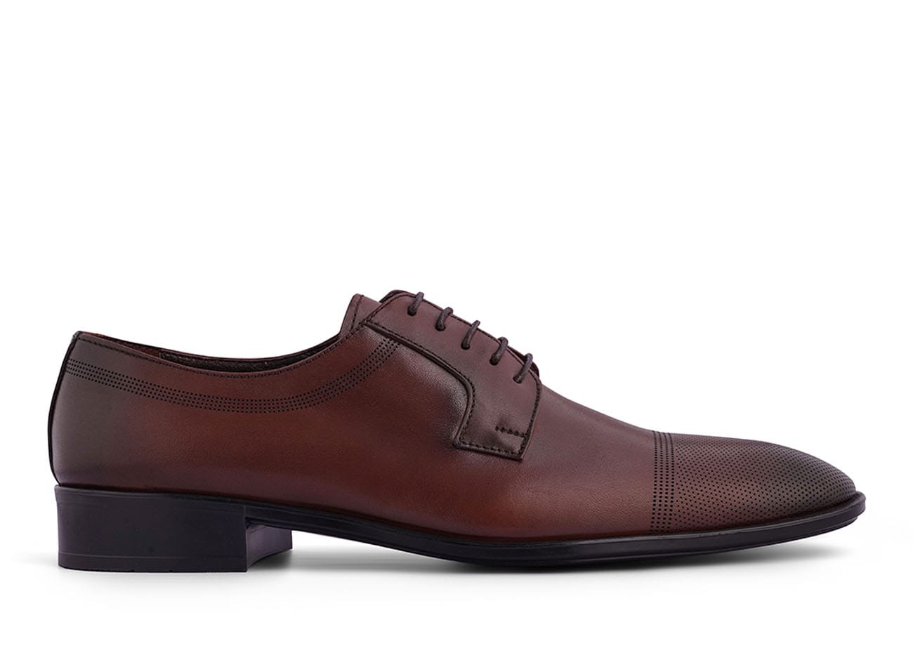 Genuine Leather Cap Toe Derbys