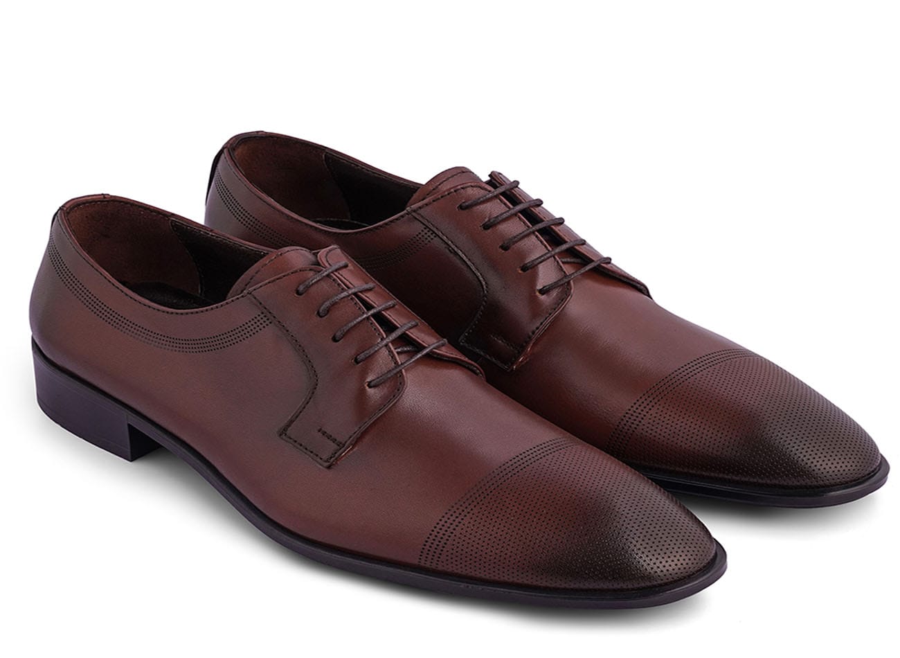 Genuine Leather Cap Toe Derbys