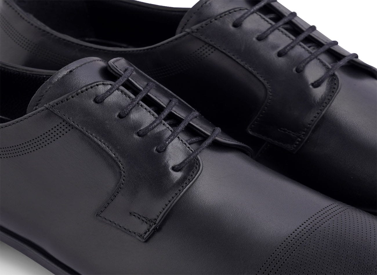 Genuine Leather Cap Toe Derbys