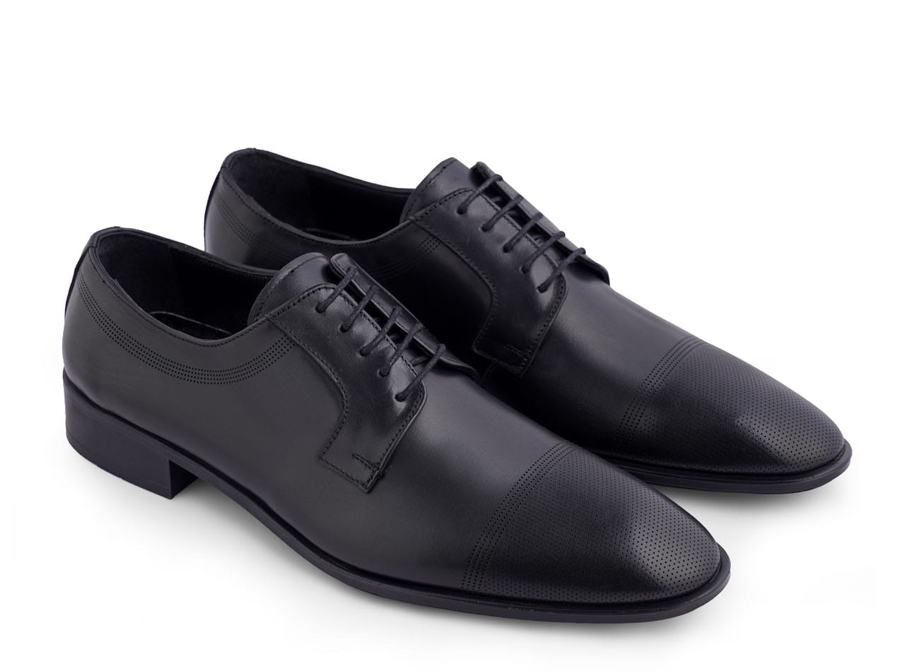 Genuine Leather Cap Toe Derbys