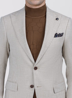 Image of HERRINGBONE PEAK LAPEL  JACKET