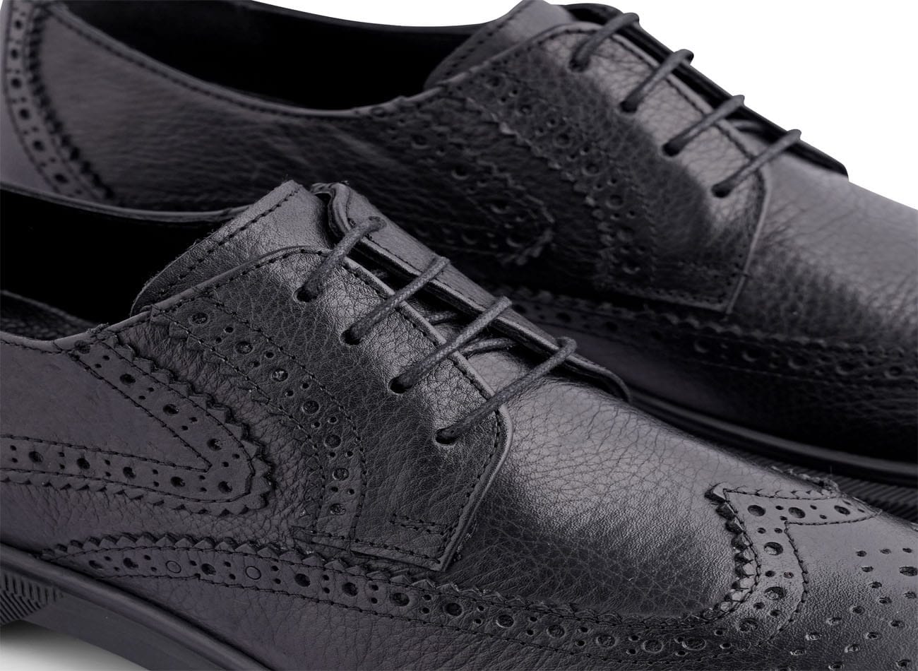 Image of Genuine Leather Wingtip Derbys