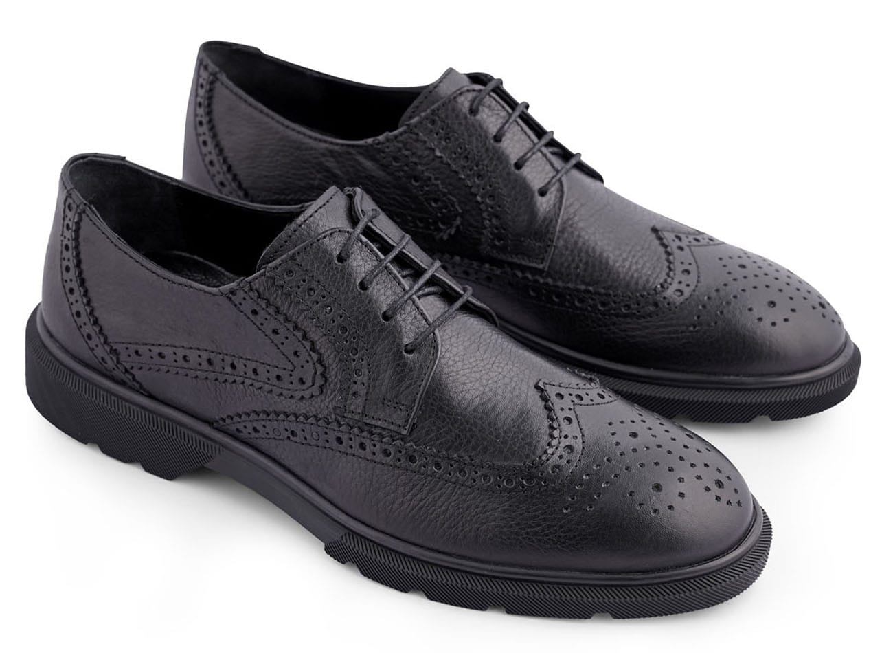 Genuine Leather Wingtip Derbys