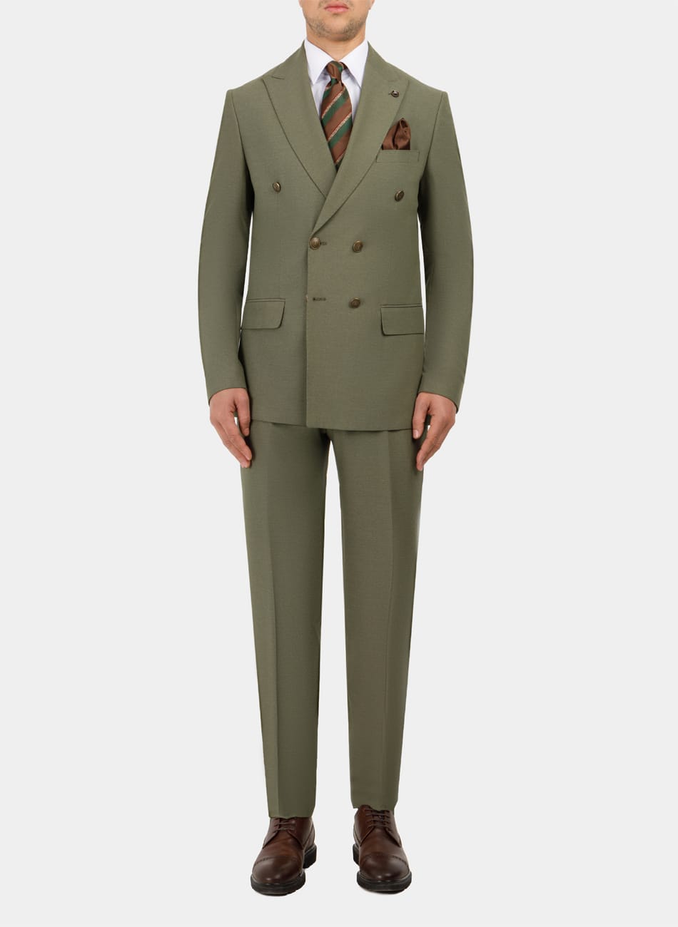 DOUBLE BREASTED PEAK LAPEL SUIT