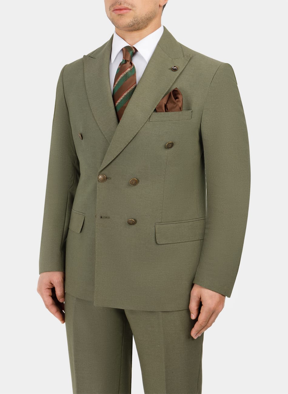 DOUBLE BREASTED PEAK LAPEL SUIT
