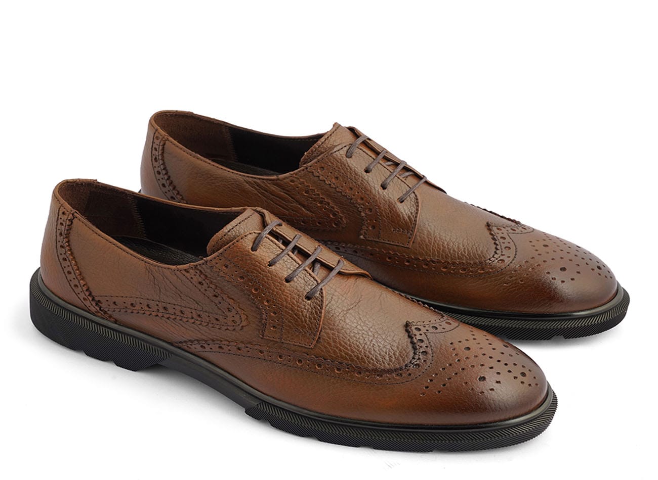 Genuine Leather Wingtip Derbys
