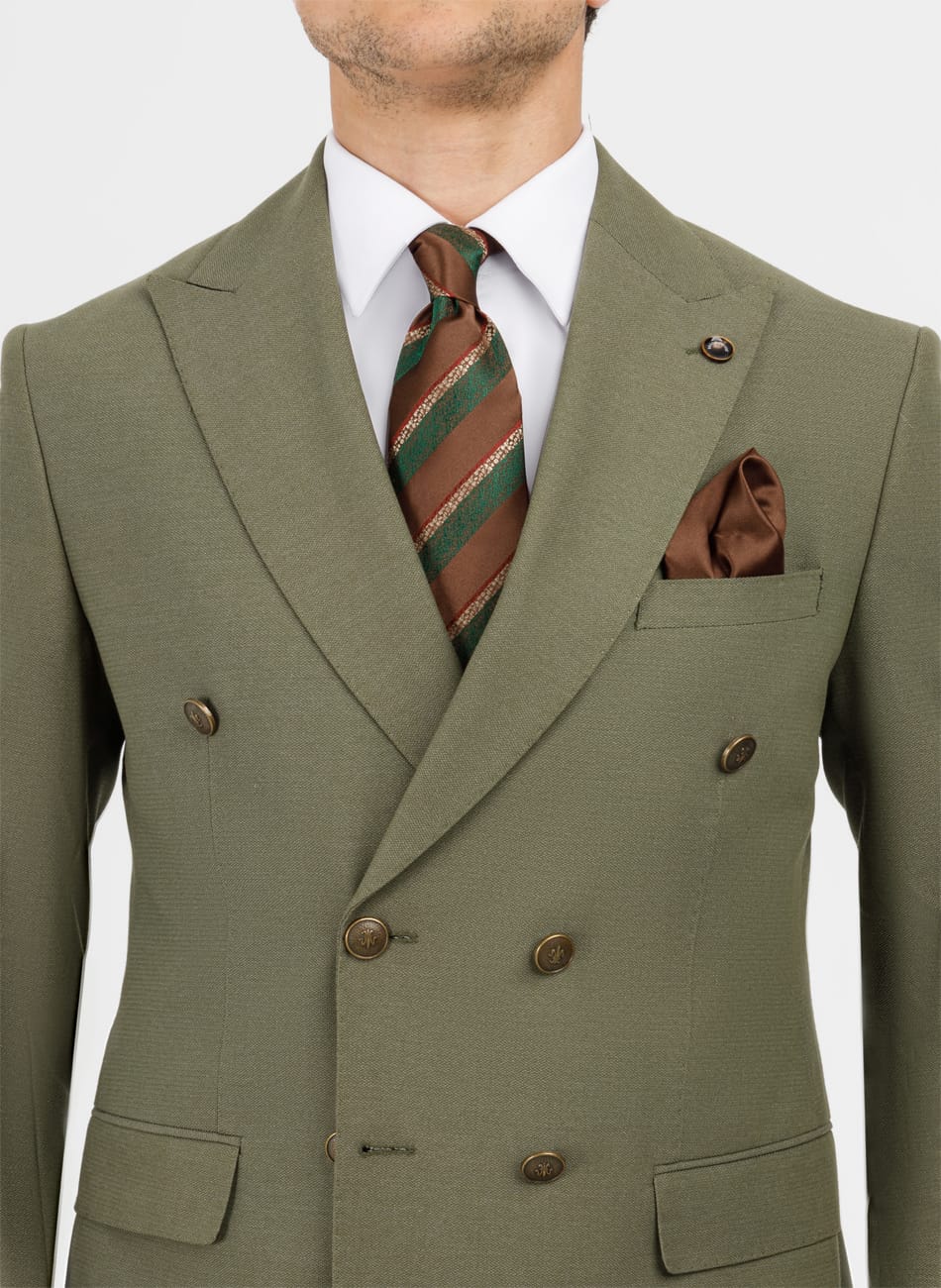 Image of DOUBLE BREASTED PEAK LAPEL SUIT