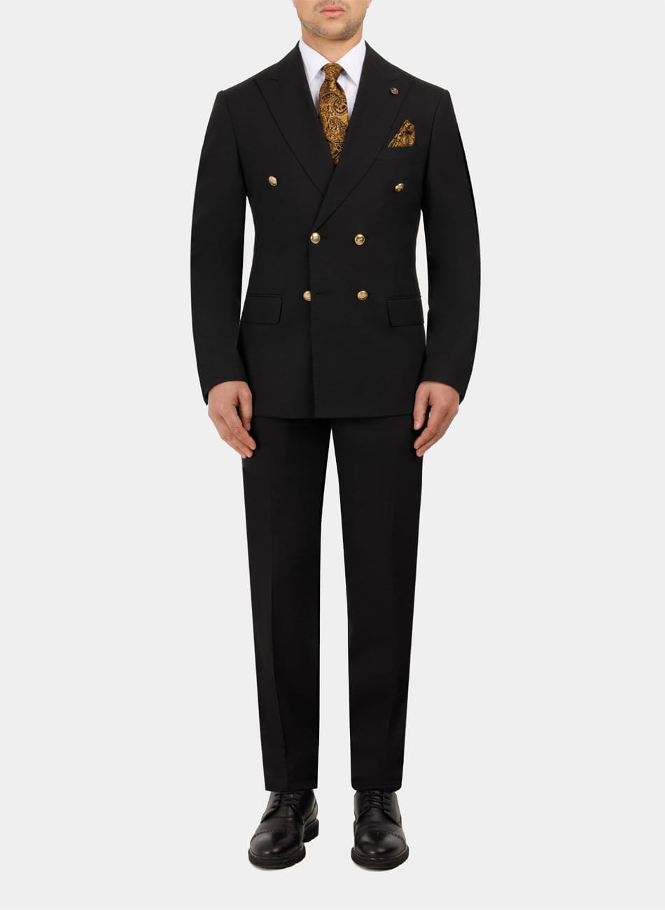 Image of DOUBLE BREASTED PEAK LAPEL SUIT