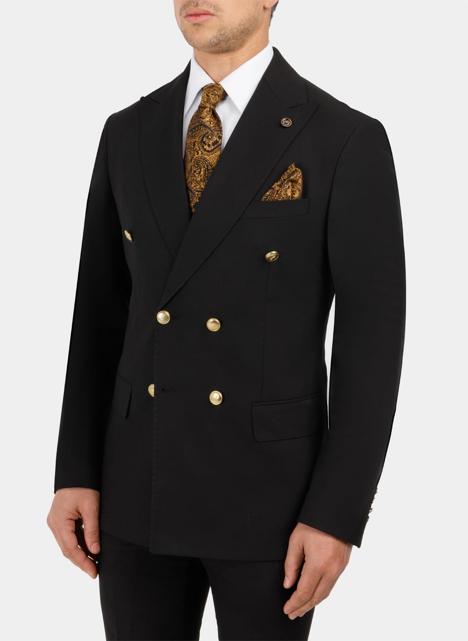 Image of DOUBLE BREASTED PEAK LAPEL SUIT