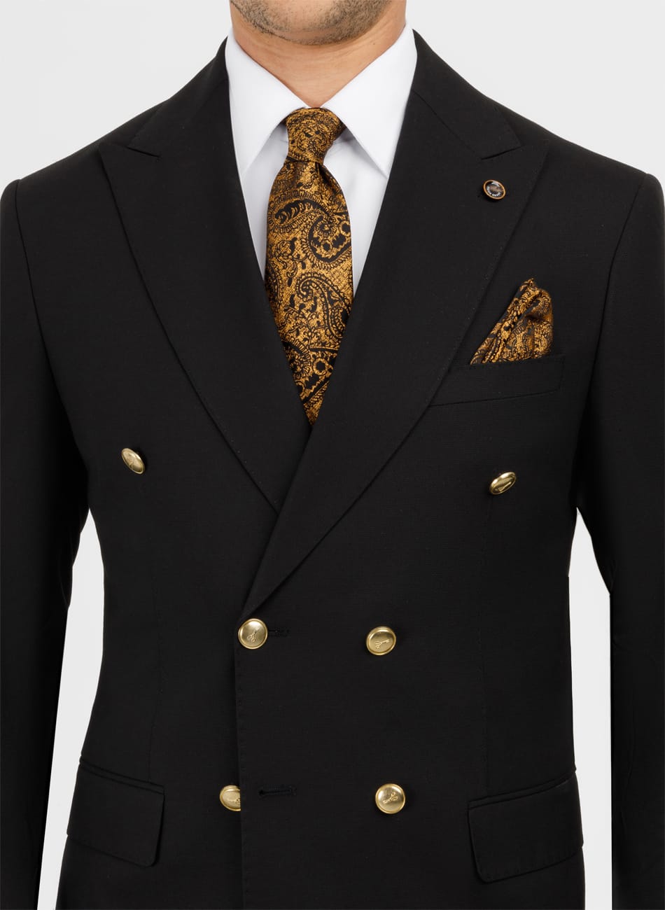 Image of DOUBLE BREASTED PEAK LAPEL SUIT