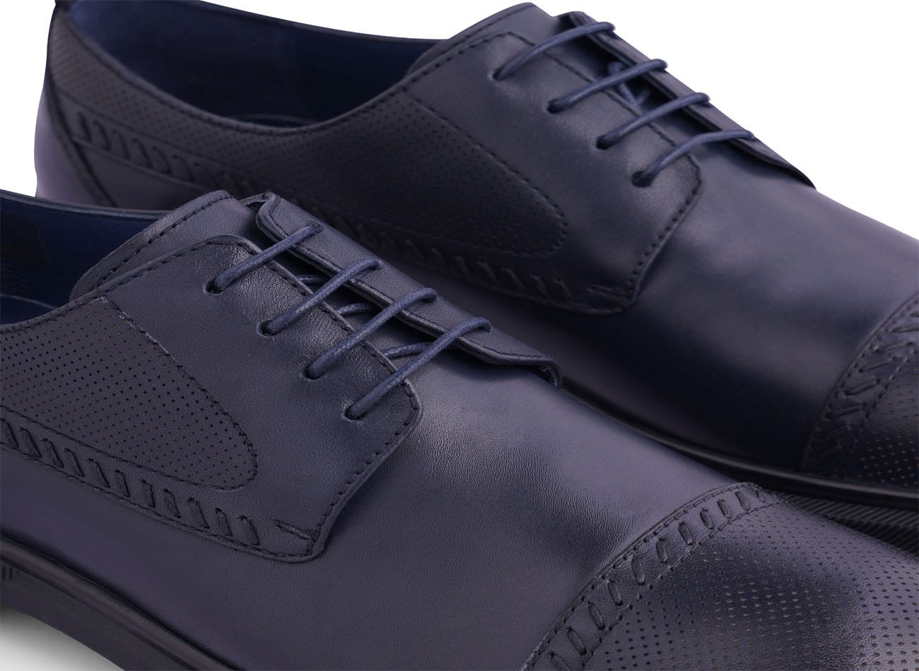 Image of Genuine Leather Cap Toe Derbys