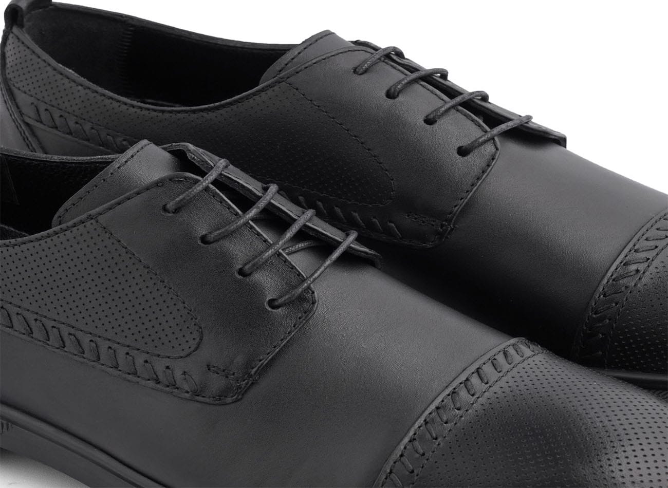 Genuine Leather Cap Toe Derbys