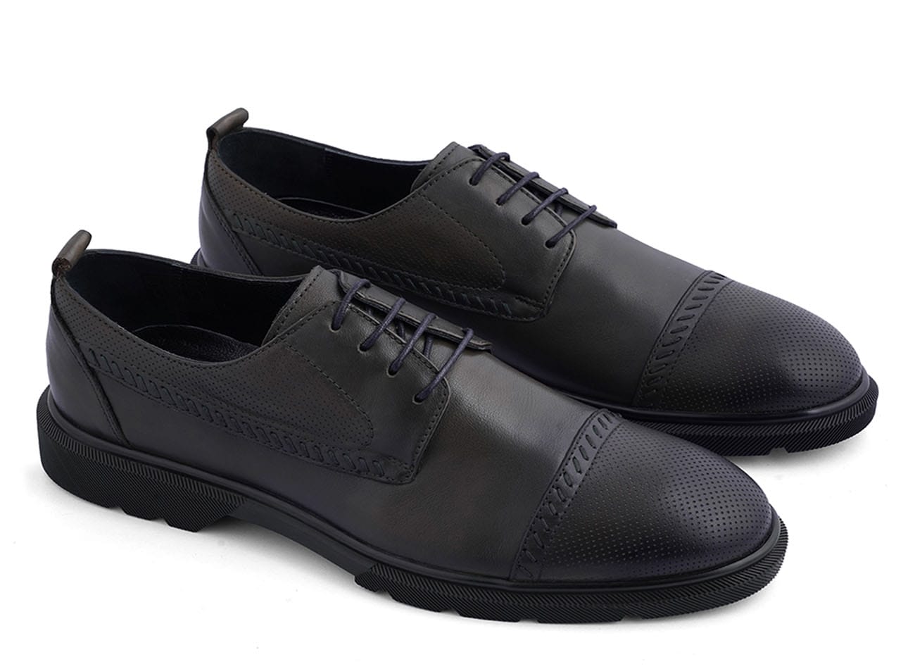 Genuine Leather Cap Toe Derbys