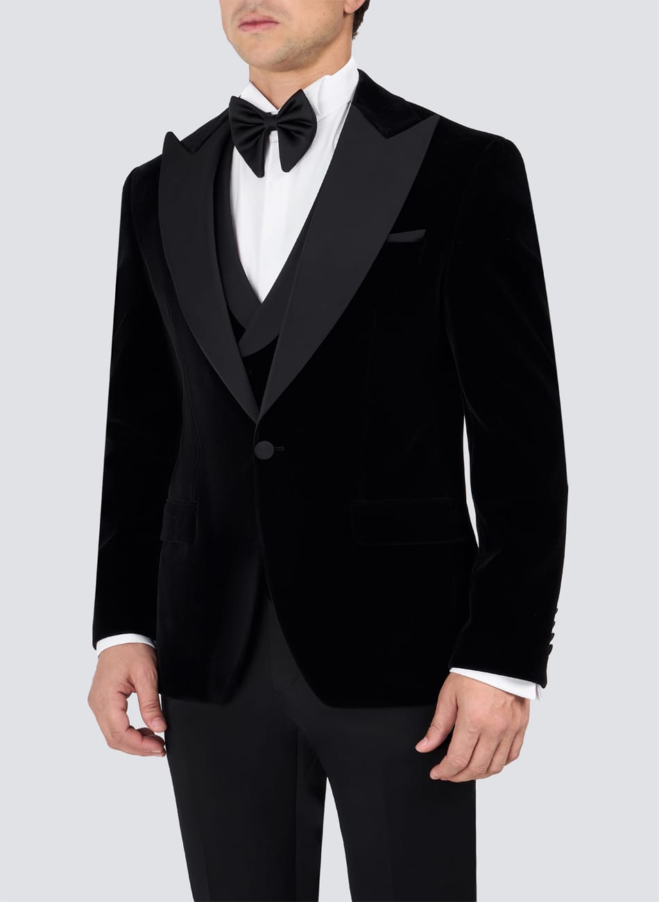 VELVET PEAK LAPEL SUIT