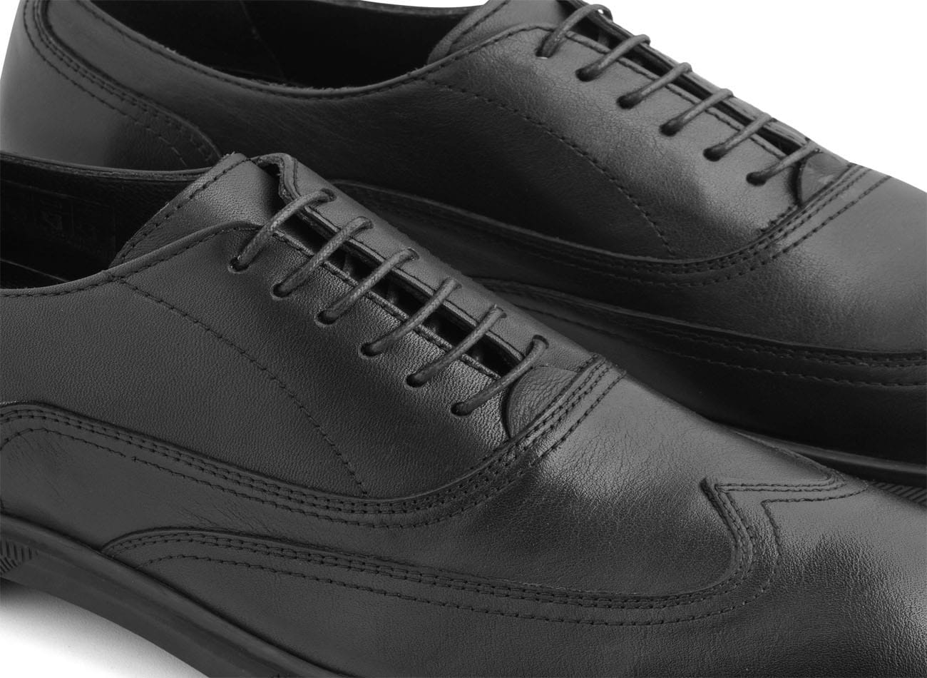 Image of Genuine Leather Plain Toe Oxfords