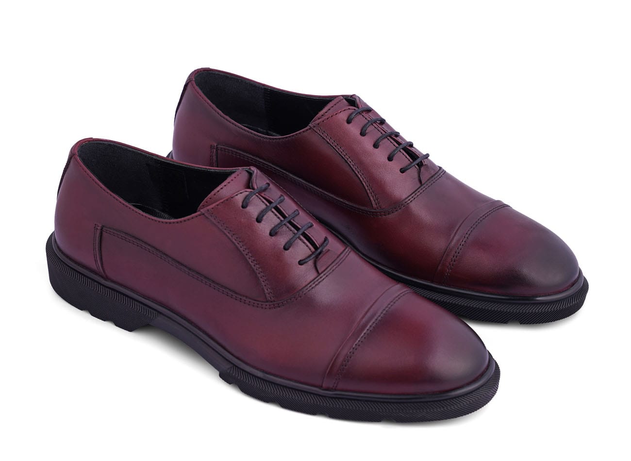 Genuine Leather Plain Toe Derbys