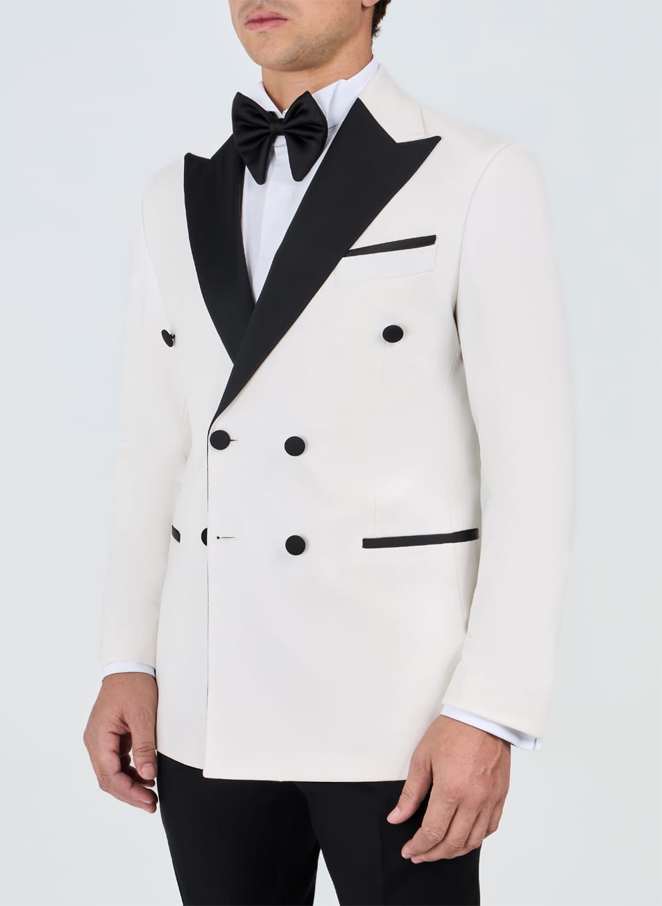 TEXTURES PEAK LAPEL SUIT
