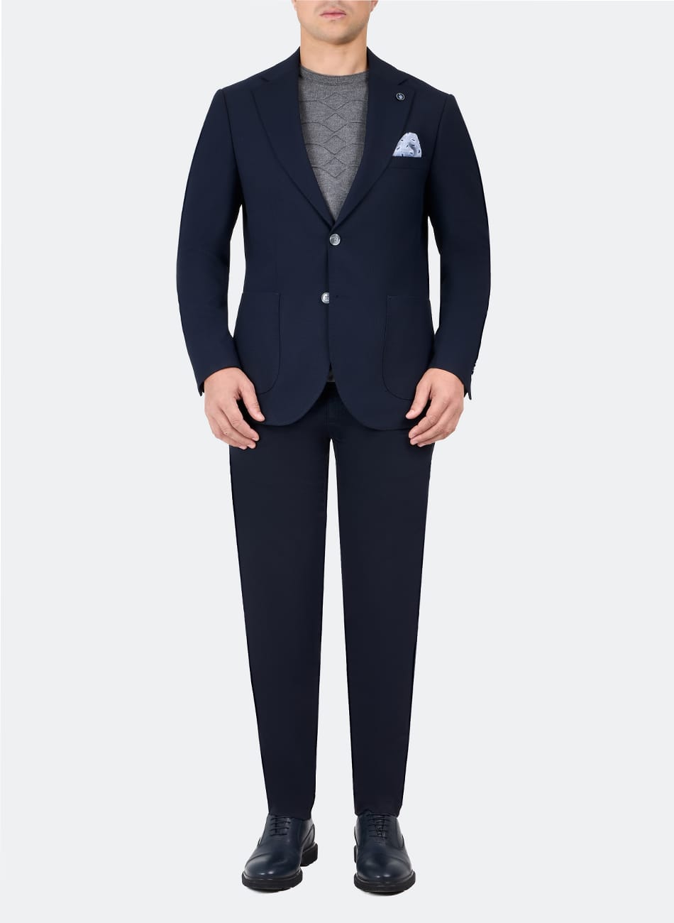 Herringbone peak lapel jacket