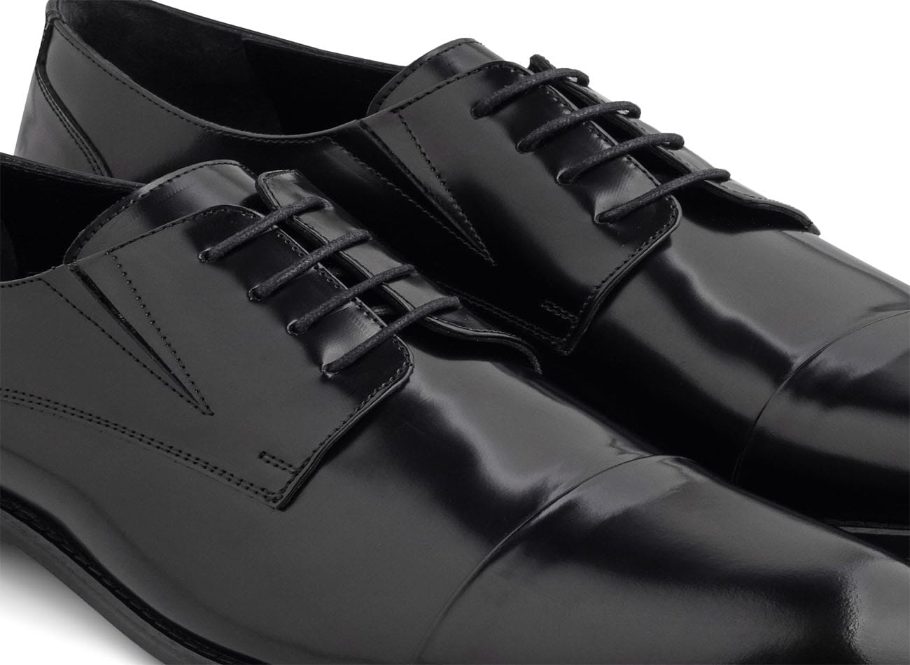 Image of Genuine Leather Plain Toe Derbys