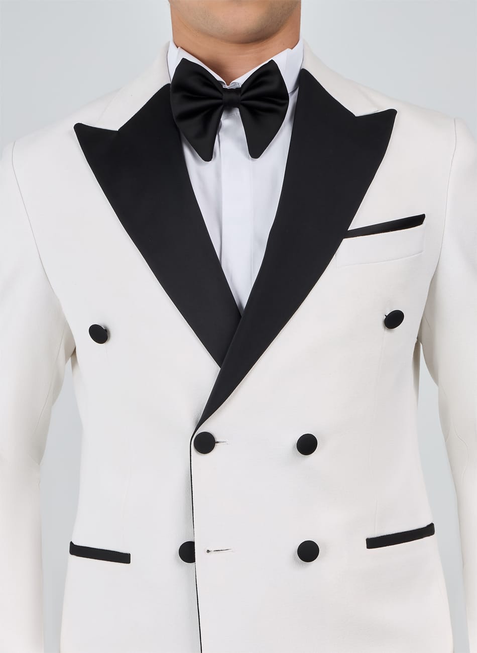 TEXTURES PEAK LAPEL SUIT