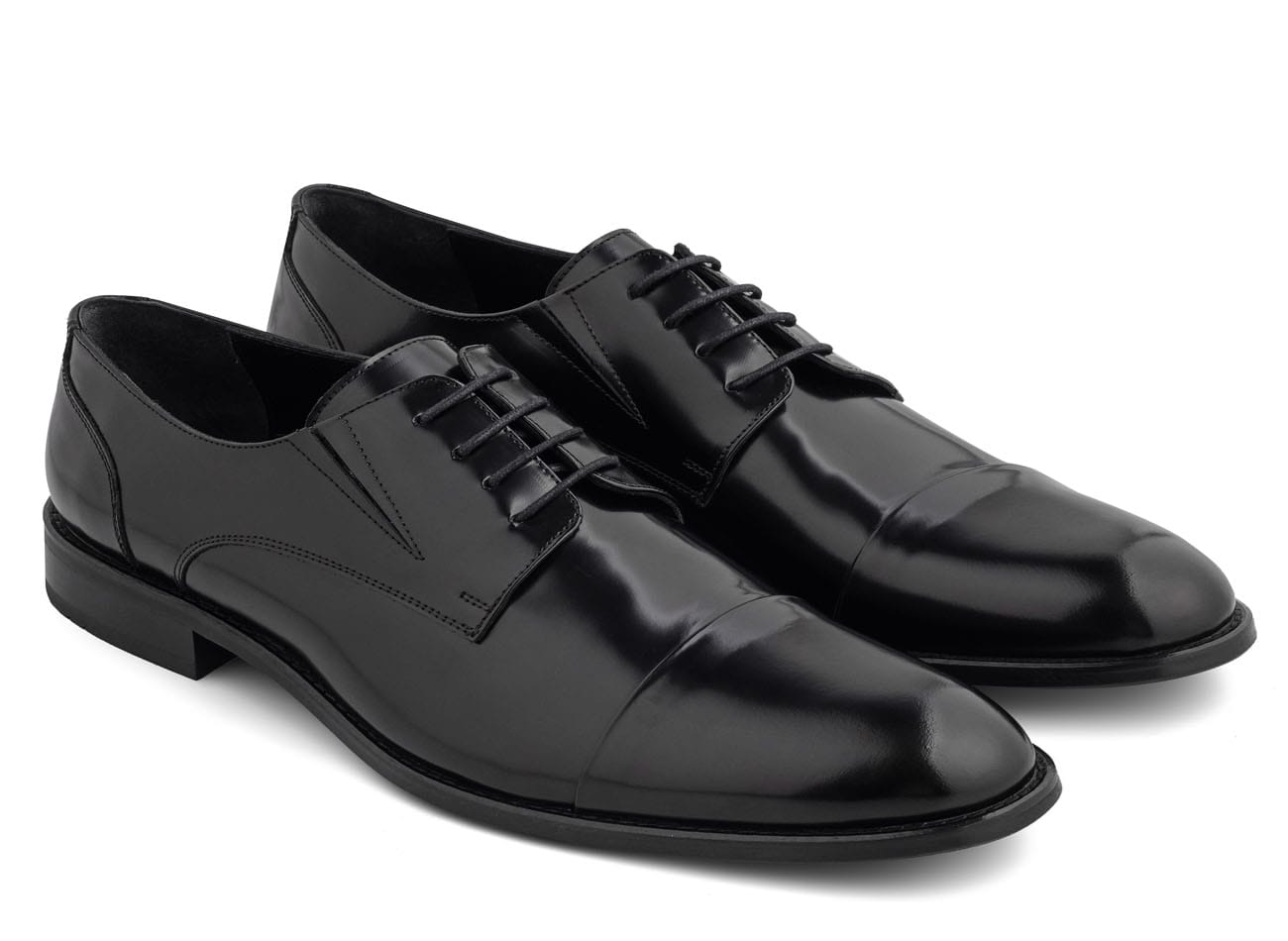 Genuine Leather Plain Toe Derbys