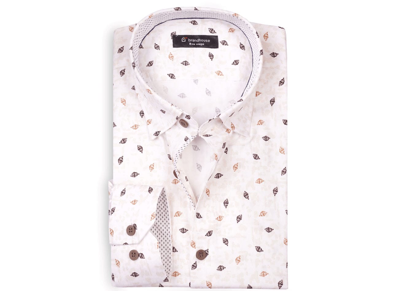 Leafy land pattern Poplin Shirt