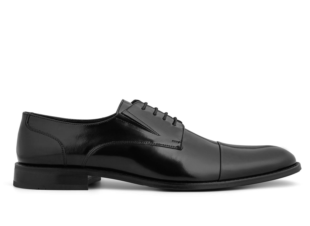 Image of Genuine Leather Plain Toe Derbys