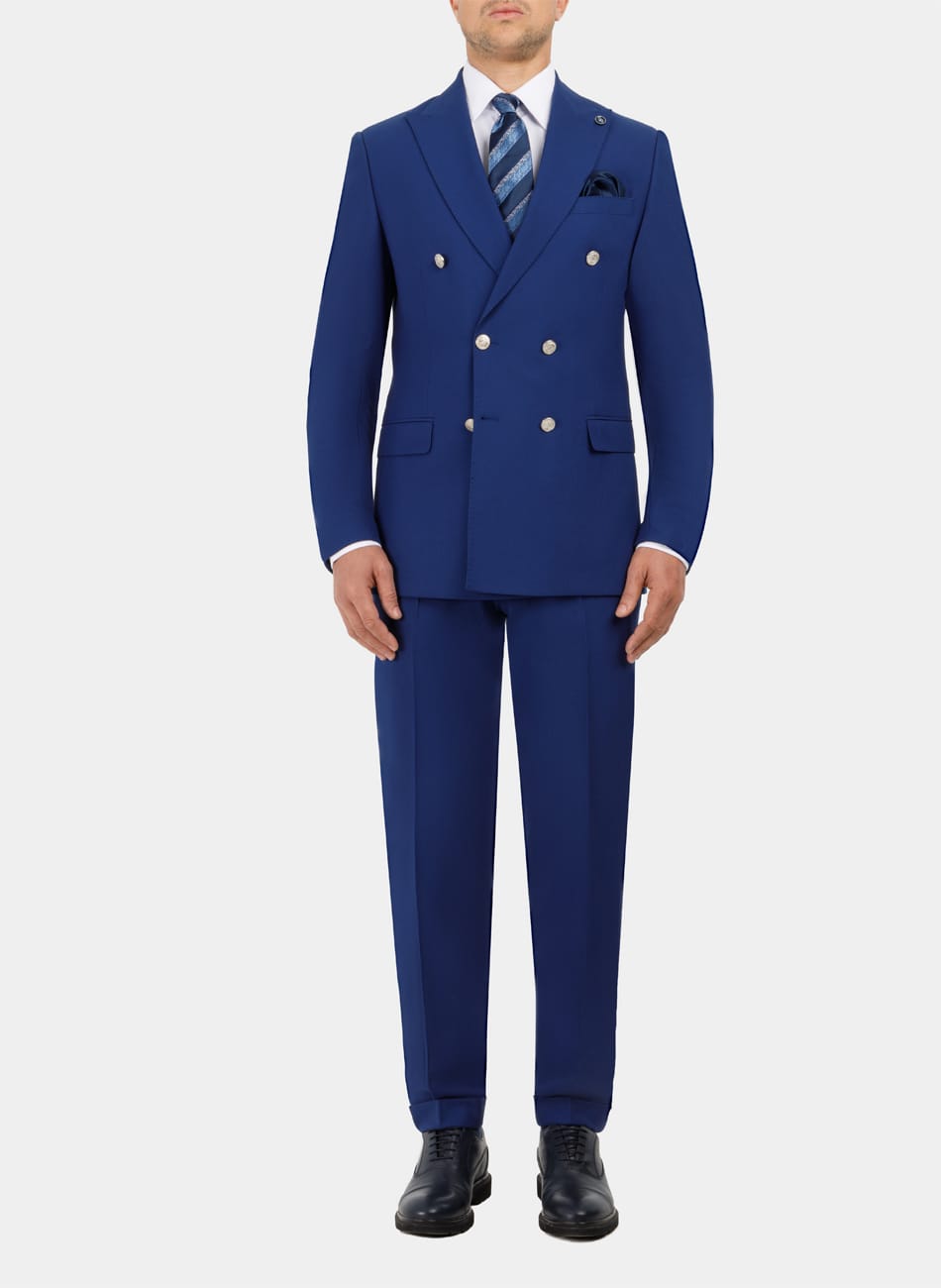 DOUBLE BREASTED PEAK LAPEL SUIT