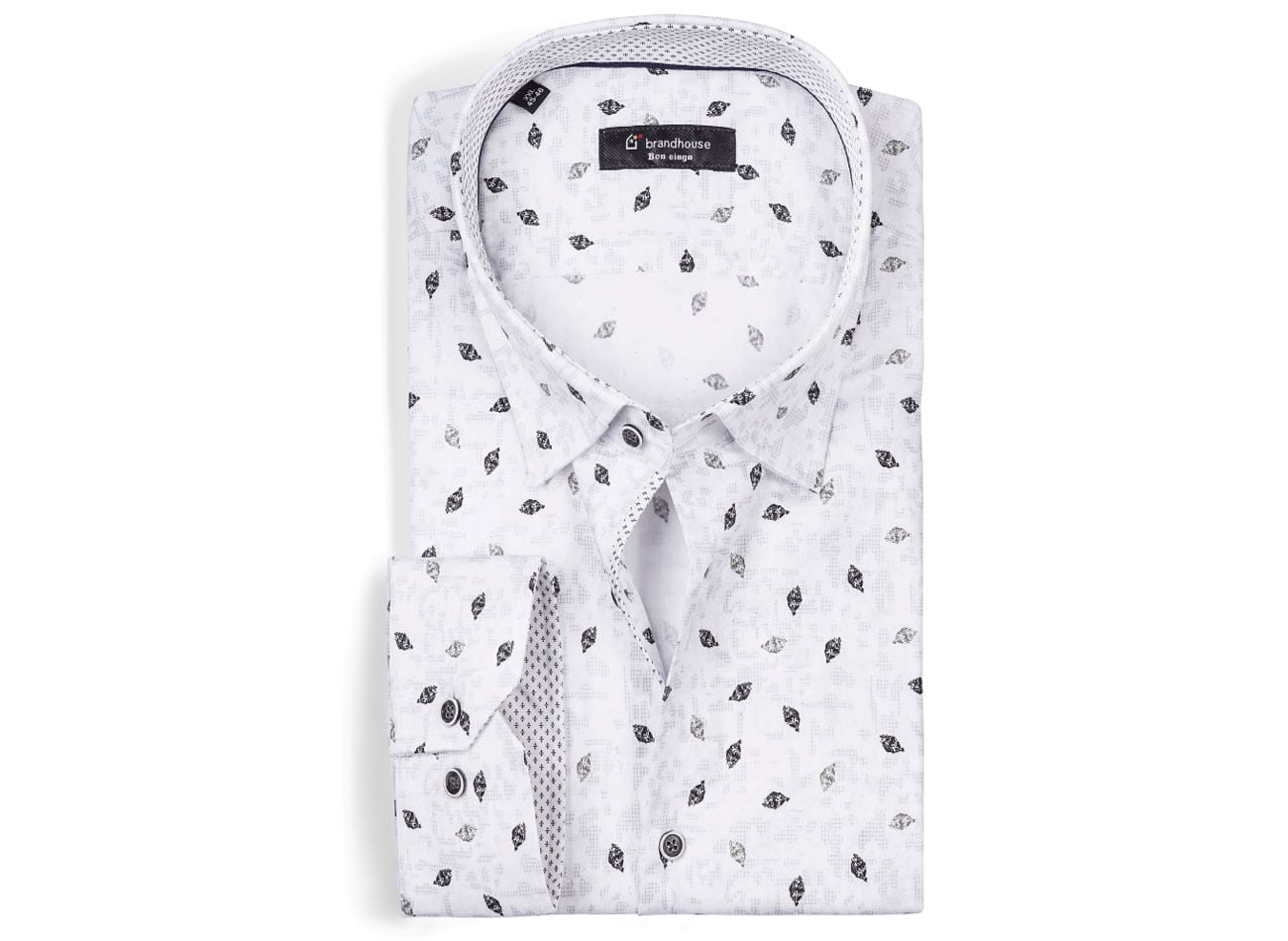 Image of Leafy land pattern Poplin Shirt