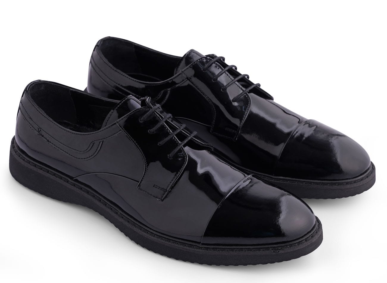 Genuine Leather Plain Toe Derbys