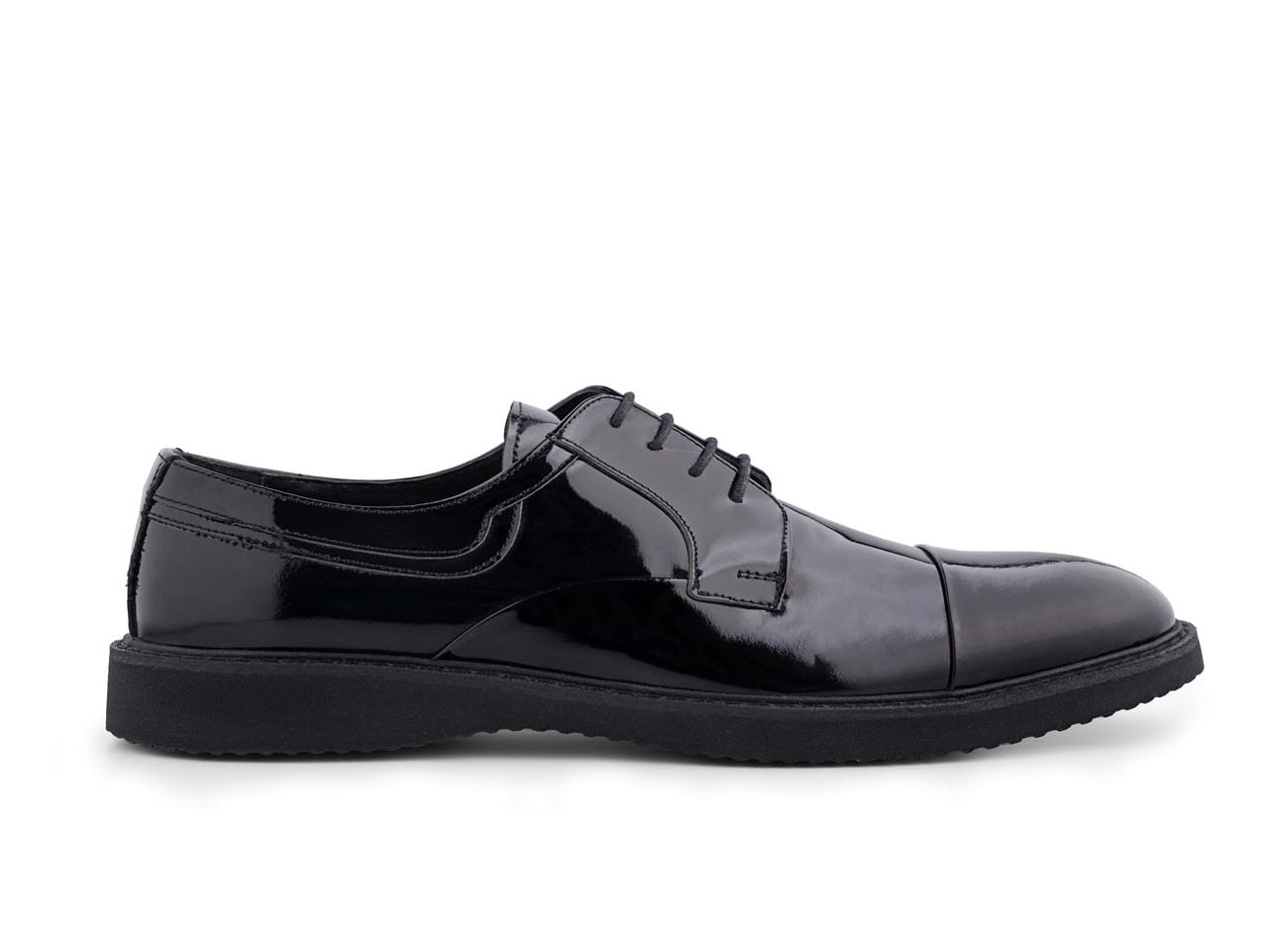 Image of Genuine Leather Plain Toe Derbys