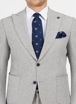 Image of STRIPED PEAK LAPEL SUIT