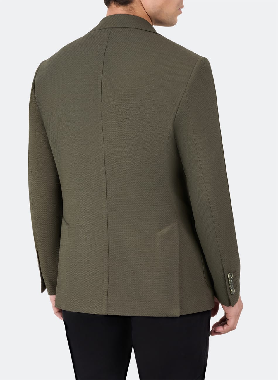 Herringbone peak lapel jacket