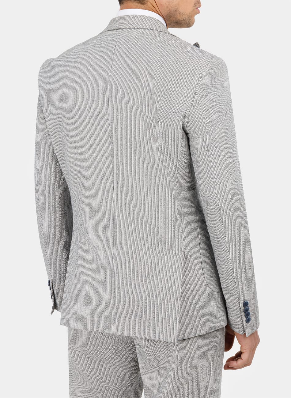 STRIPED PEAK LAPEL SUIT