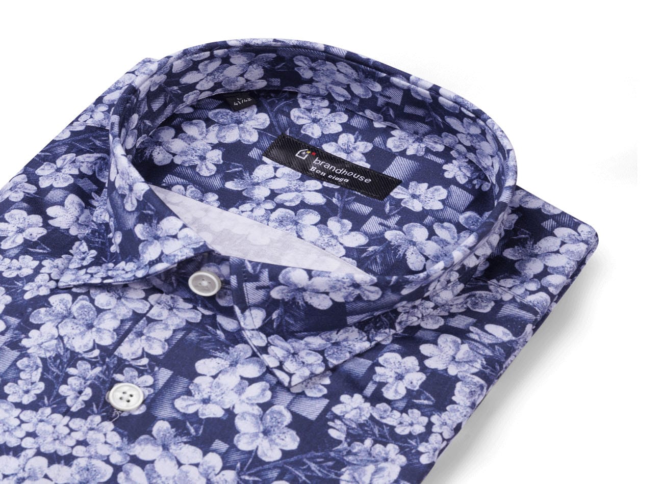 Image of floral pattern Poplin Shirt