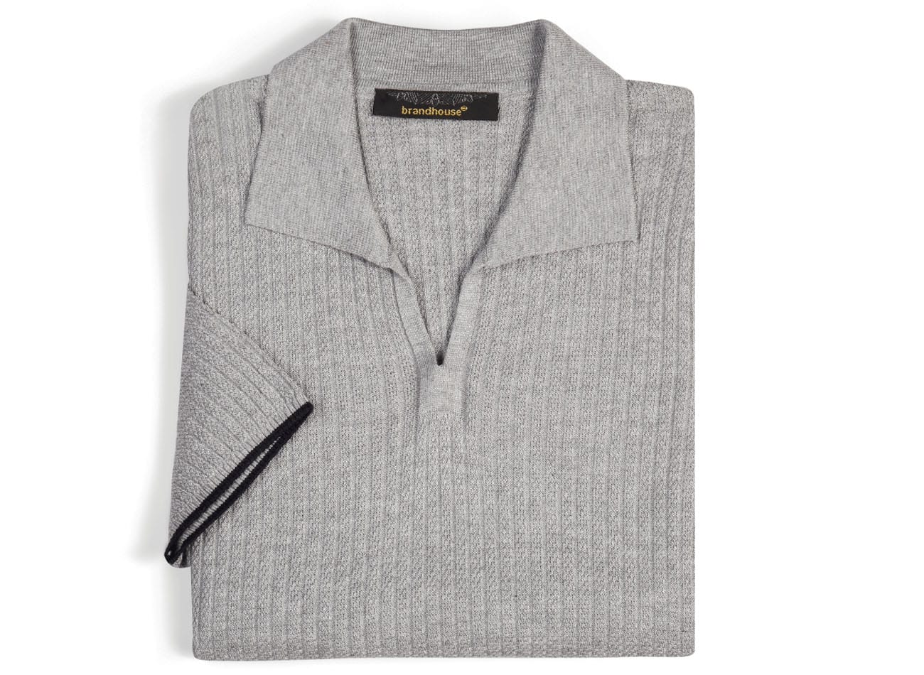 Stripe Knit Polo