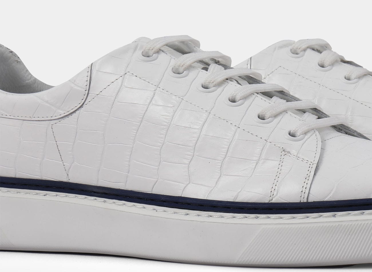 Image of genuine crocodile Derby sneaker