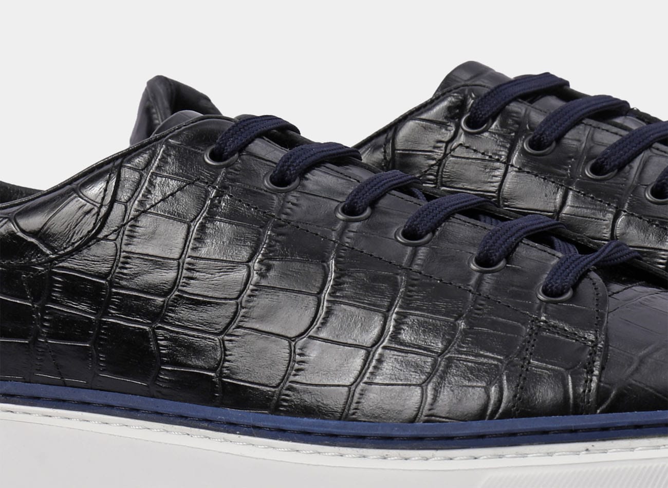 Image of genuine crocodile Derby sneaker