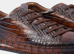 Image of genuine crocodile Derby sneaker