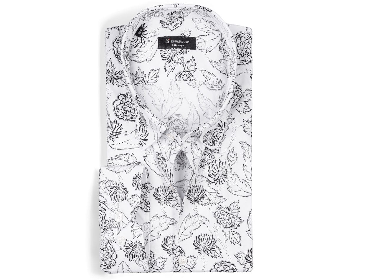 Image of floral pattern Poplin Shirt