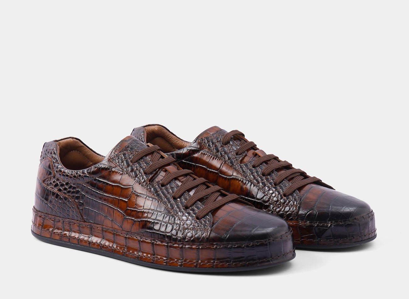 genuine crocodile Derby sneaker