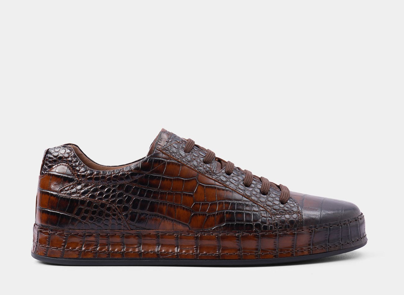 Image of genuine crocodile Derby sneaker