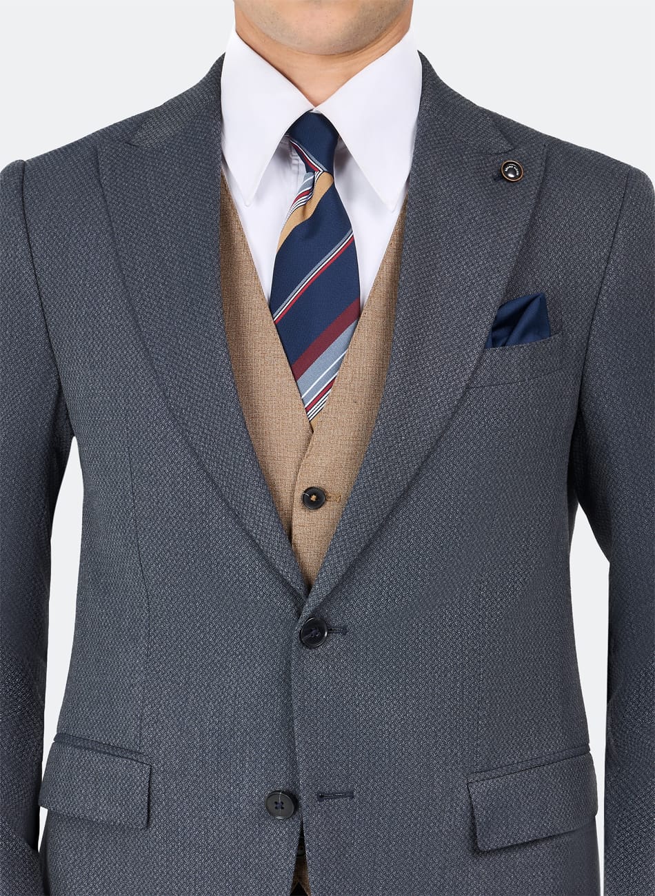 Image of HOPSACK PEAK LAPEL SUIT