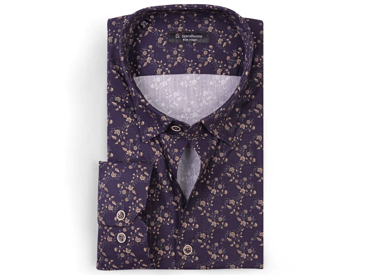 Image of floral pattern Poplin Shirt