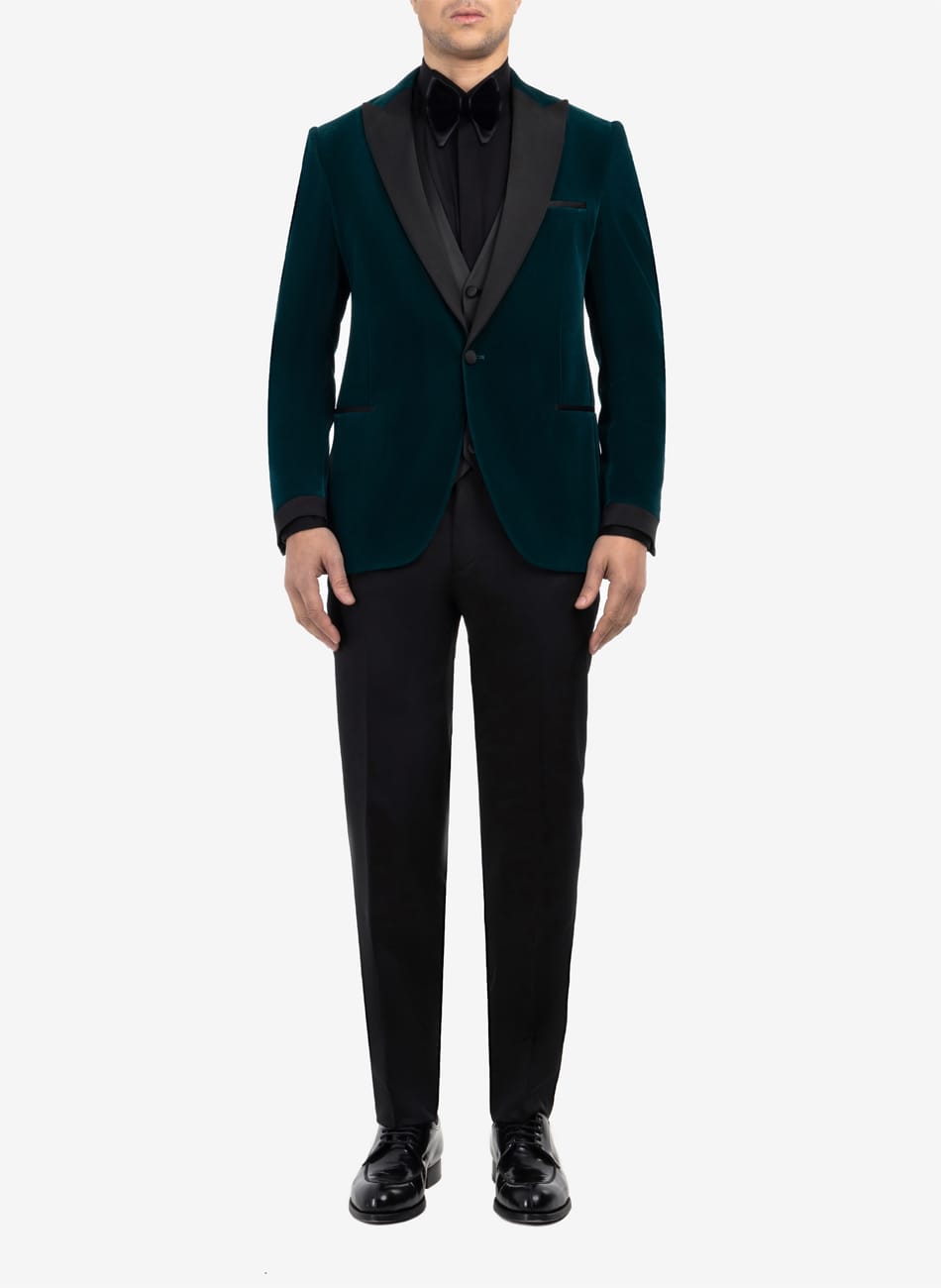 VELVET PEAK LAPEL SUIT